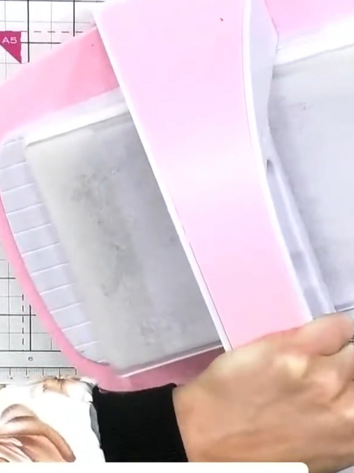 Step 1: Run white cardstock through the Into the Forest 3D embossing folder using your die-cutting machine to create a