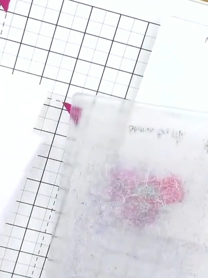 Step 3: Allow the coloured embossed design to dry completely on the magnetic glass mat before proceeding to the next s