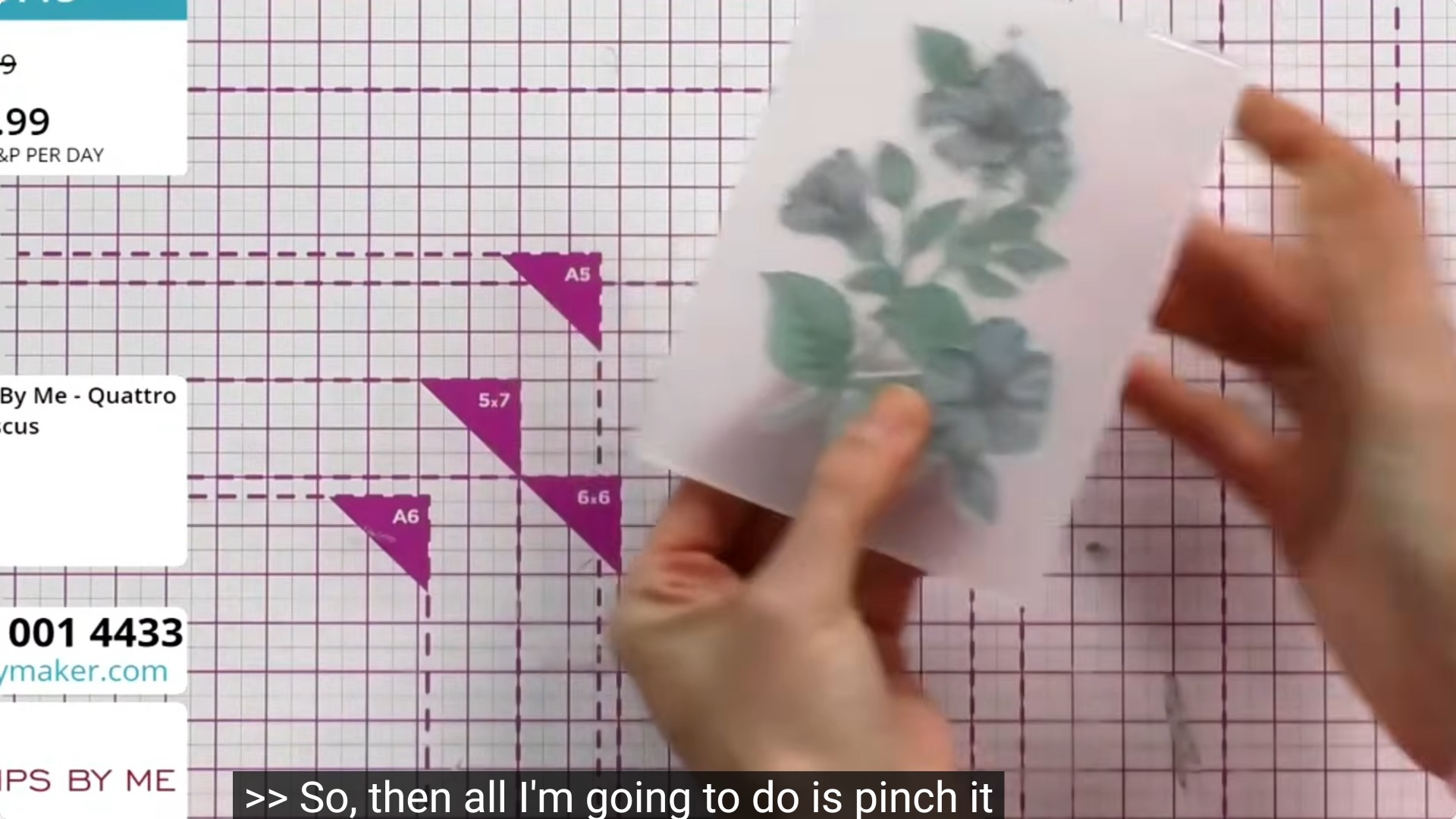 Step 8: Place the layered hibiscus image into your embossing machine and run it through to create dimension and textur