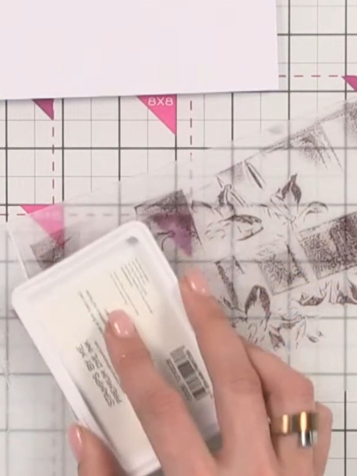 Step 4: Place your white card inside the embossing folder, ensuring it is properly aligned. The card should be positio