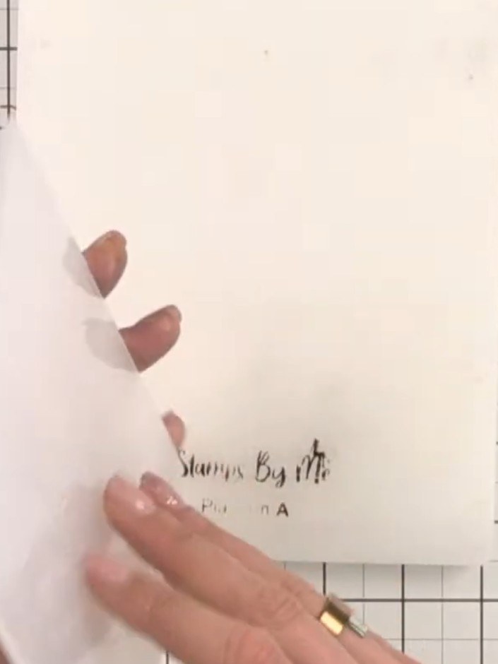 Step 3: Press the sticky ink pad firmly onto the debossed side of the embossing folder. Apply the ink in both directio