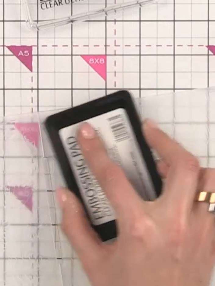 Step 5: Place the embossing folder with the card inside onto your cutting mat and run it through your die-cutting mach