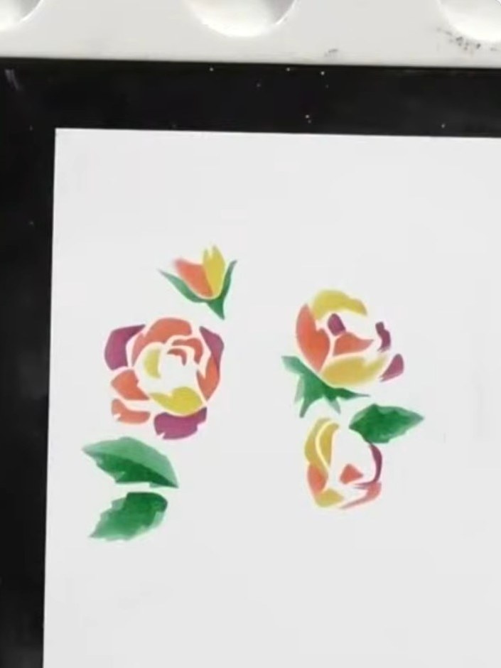 Step 6: Die-cut the completed design, ensuring the tower and all flower elements are cleanly cut out.