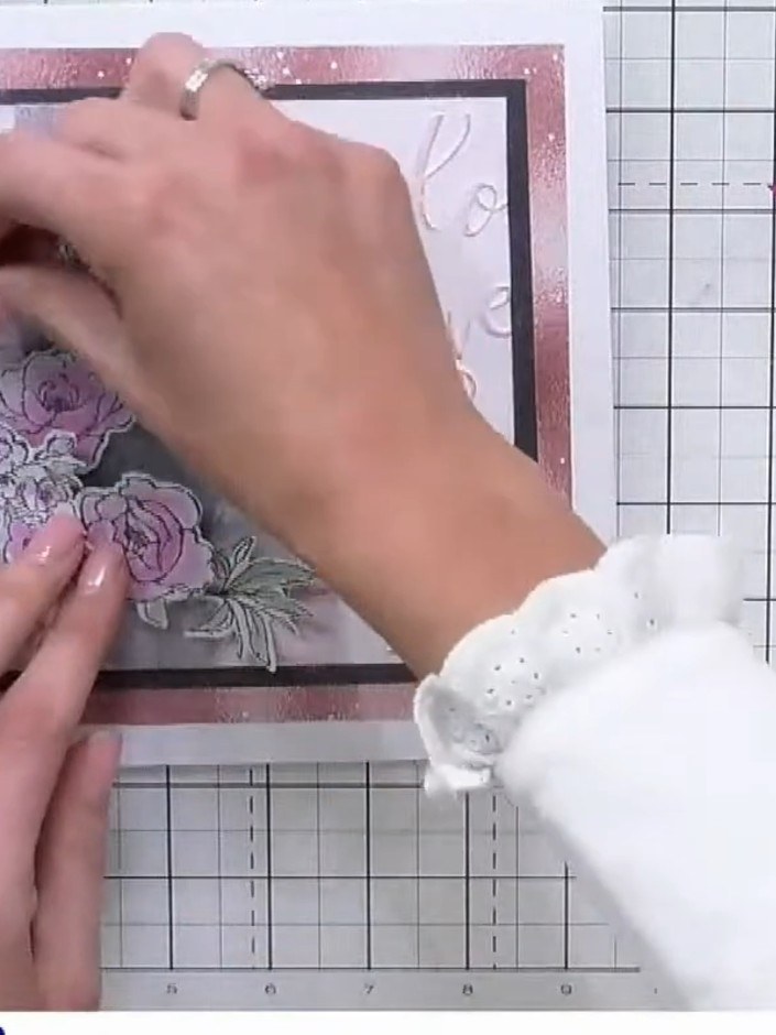 Step 6: Use your fingers or a shaping tool to gently pinch and shape the die-cut leaves, giving them dimension and a n