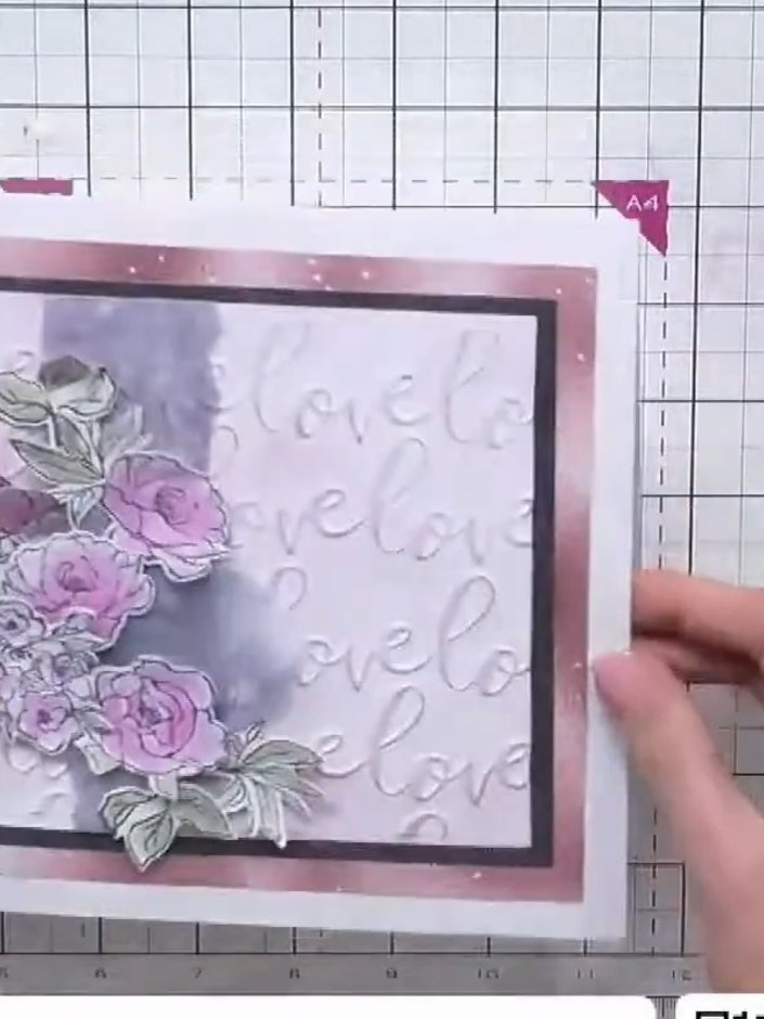 Step 8: Add your chosen sentiment or greeting to complete the card. Position any additional embellishments or details 